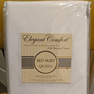 White Queen Size Bed Skirt